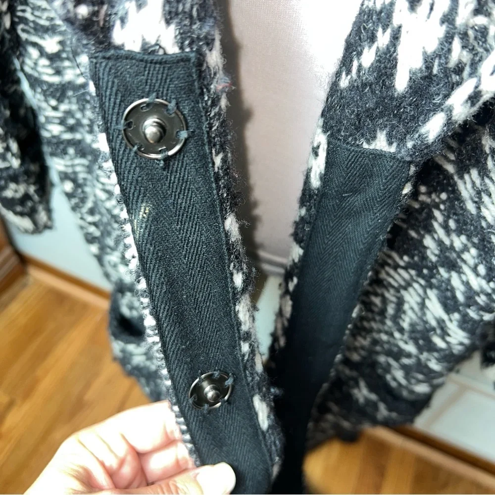 Free People Black and White Cardigan